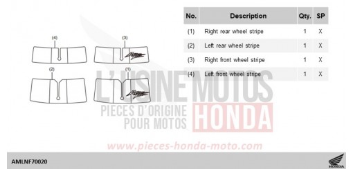 KIT,WHEEL STRIPE *NHB53P* CRF1100D3R de 2024